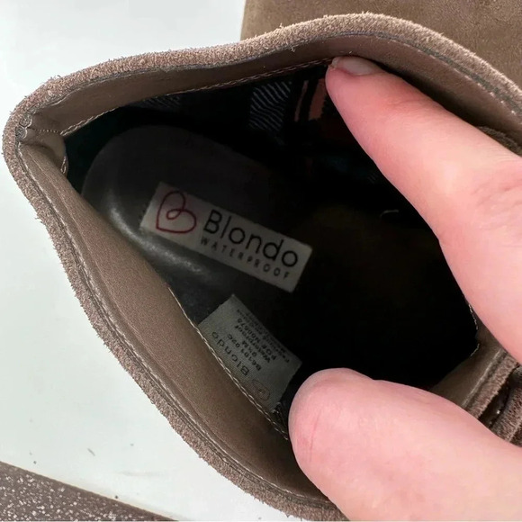 Blondo Rayann womens ankle boots size 9.5 brown suede waterproof lace up boots - Picture 12 of 14